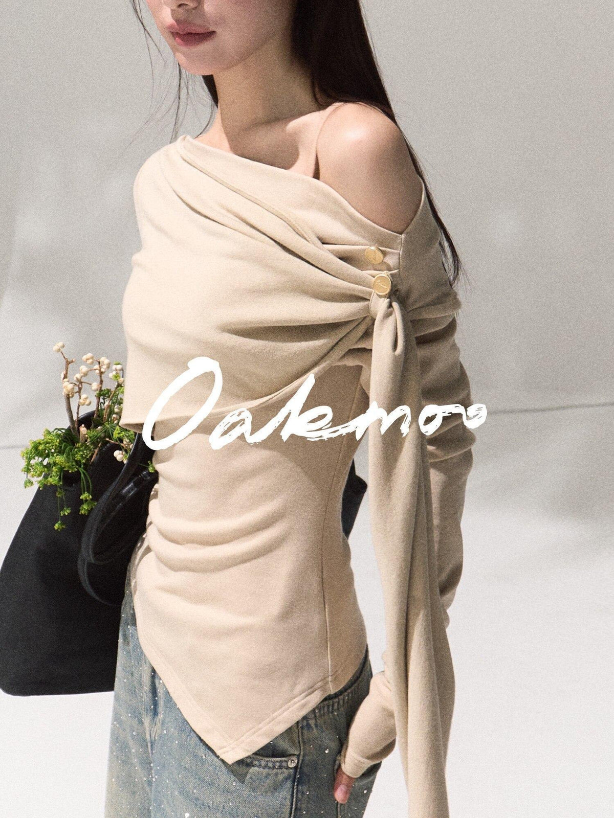 7 OAKMOO Soft Wrap Style Casual Slim Fit Women Cotton Viscose Blend Pullover Sweaters