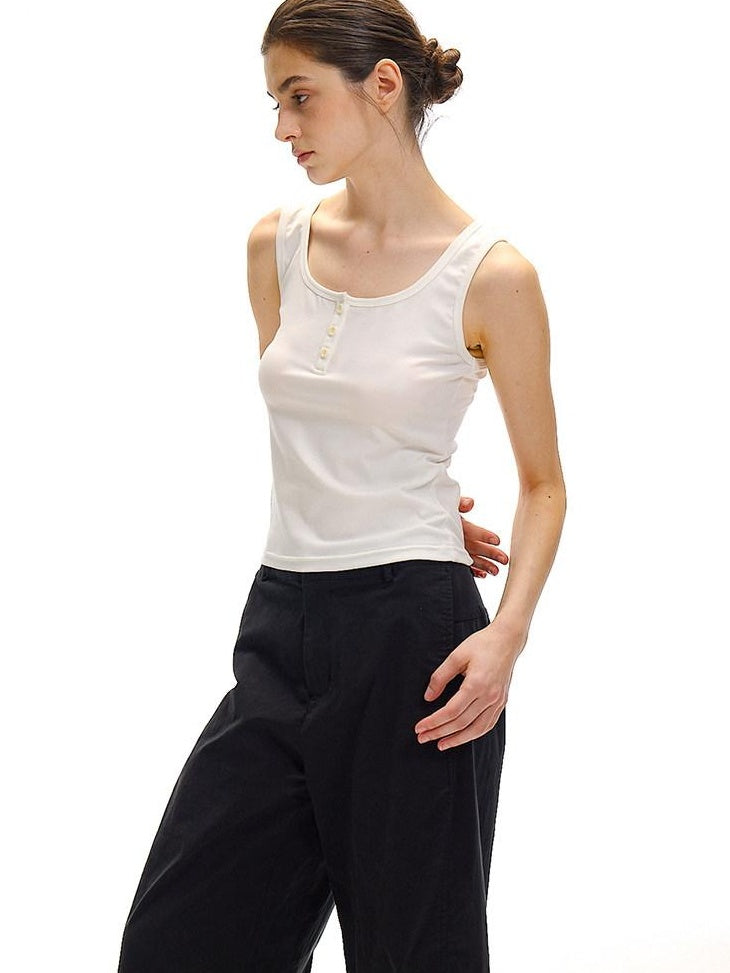 Country Moment Ribbed Moisture Wicking Slim Halter Cotton Stretch Women Casual Tank Tops