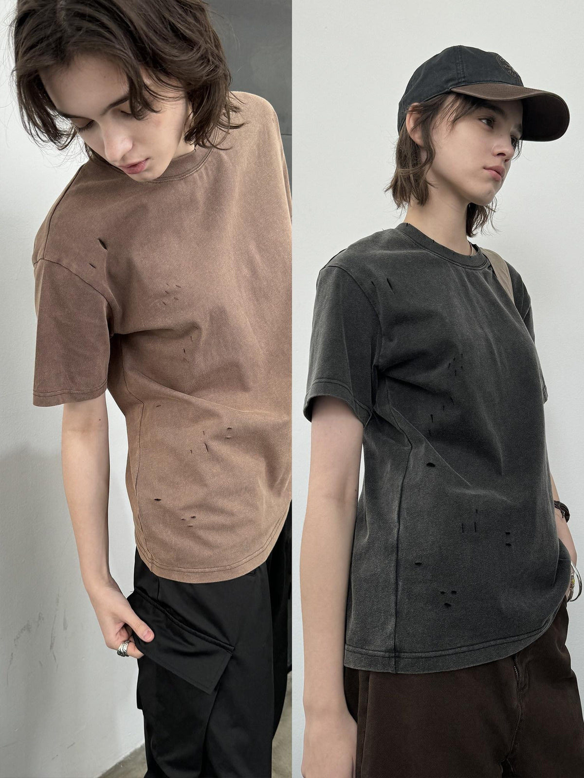 Country Moment Soft 100% Cotton Distressed Loose Fit Crew Neck Short Sleeve T-Shirts