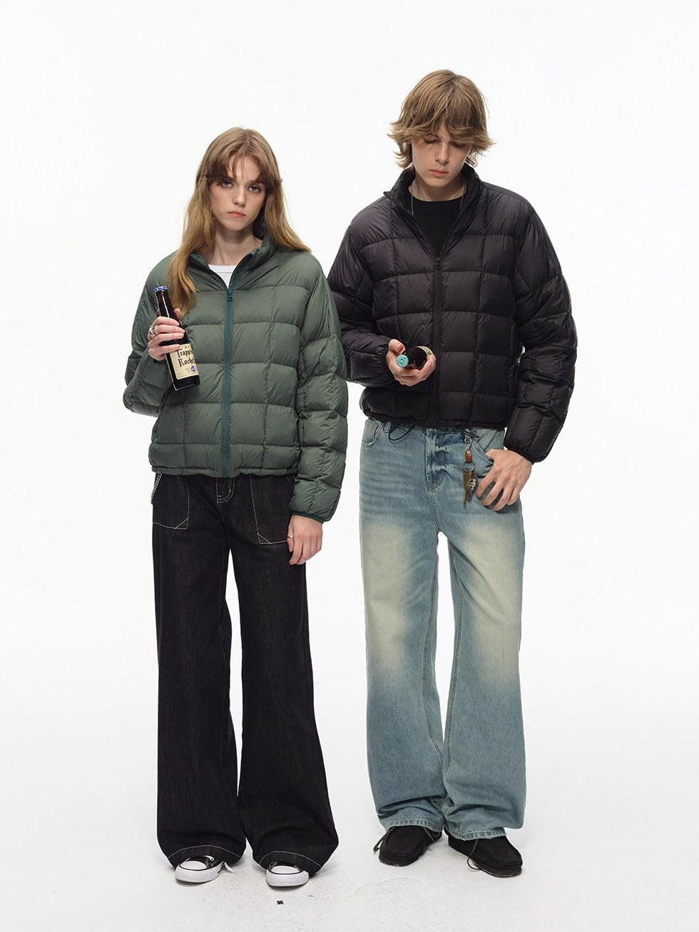 Country Moment Soft Breathable Cotton Loose American Natural Waist Black Straight Leg Jeans