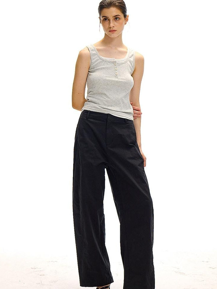 Country Moment Ribbed Moisture Wicking Slim Halter Cotton Stretch Women Casual Tank Tops