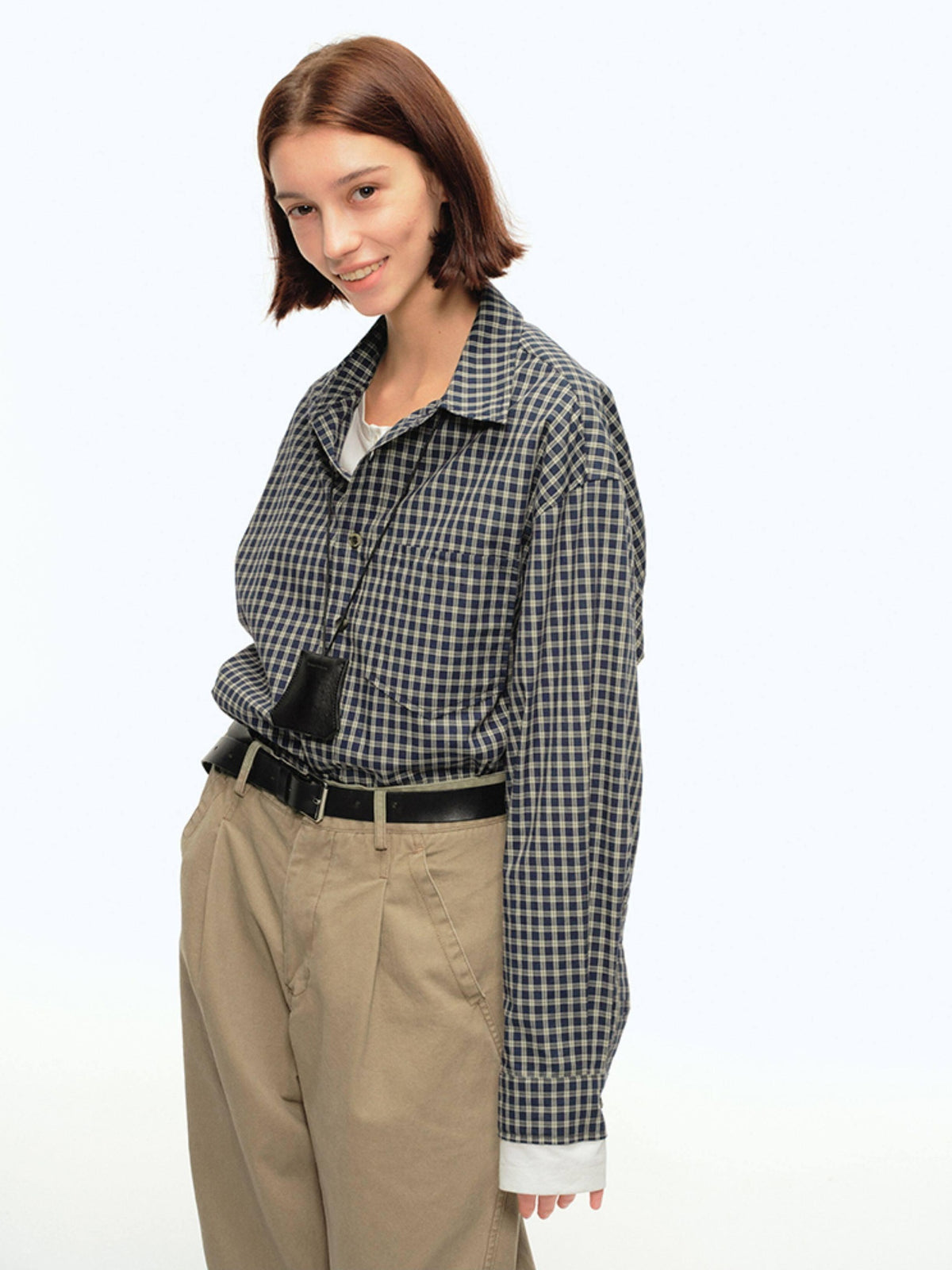 Country Moment Breathable 100% Cotton Loose Fit Long Sleeve Plaid Cropped Unisex Casual Shirts
