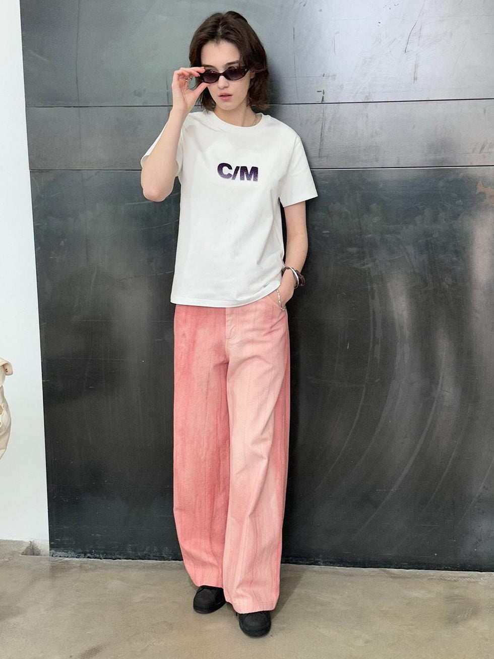 Country Moment Soft Embroidered Loose Fit Unisex Teen Cotton White Short Sleeve T-Shirts