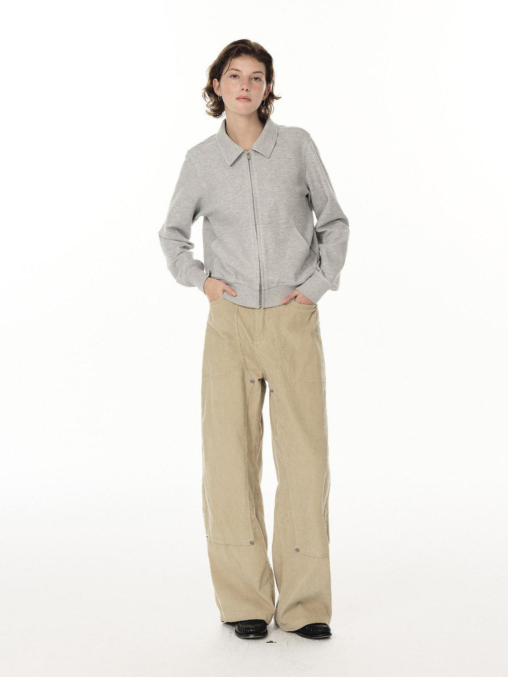 Country Moment Soft 100 Percent Cotton Loose Straight Leg Mid Rise Casual Mens Cargo Pants