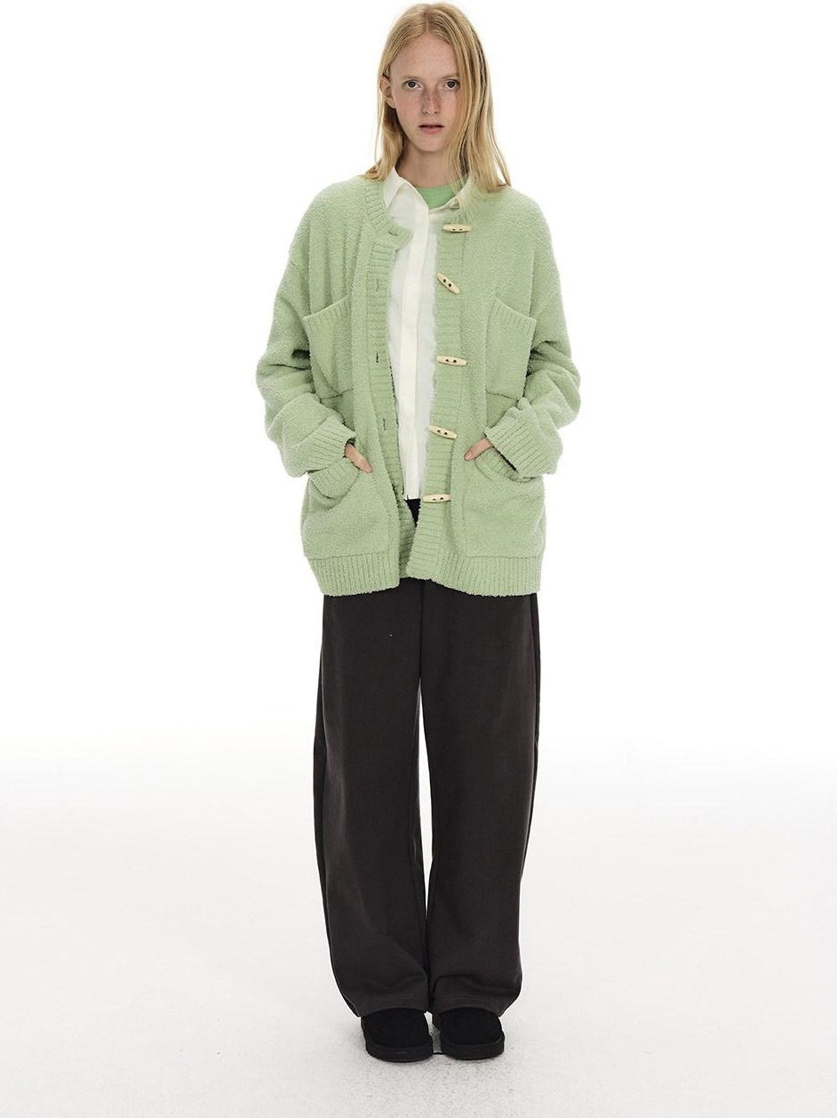 Country Moment Soft Warm Button Vintage Loose Fit Women Commuter Polyester Cardigans