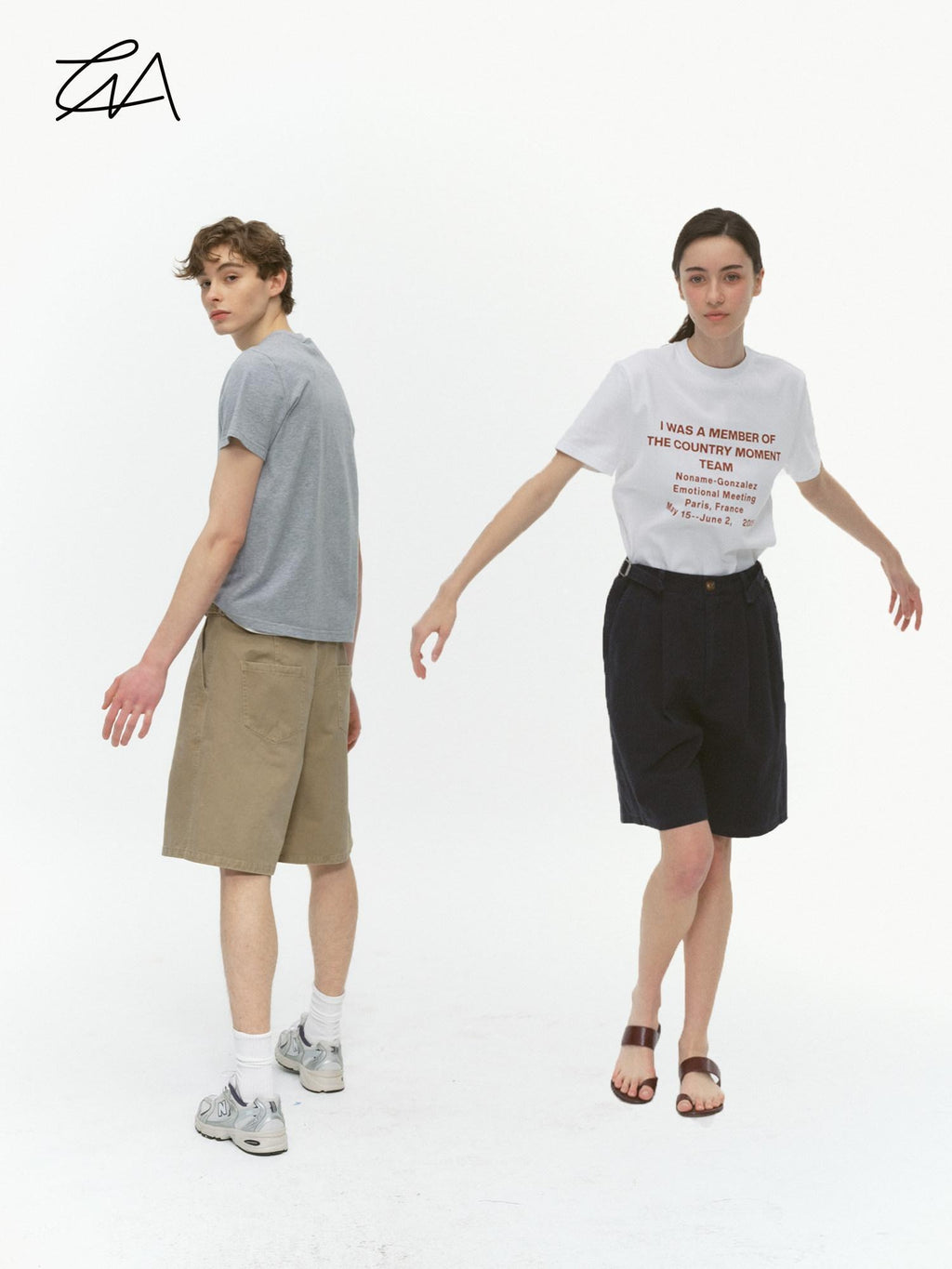 Country Moment Durable Cotton Loose Straight Zip Casual Khaki Navy Mid-Length Shorts