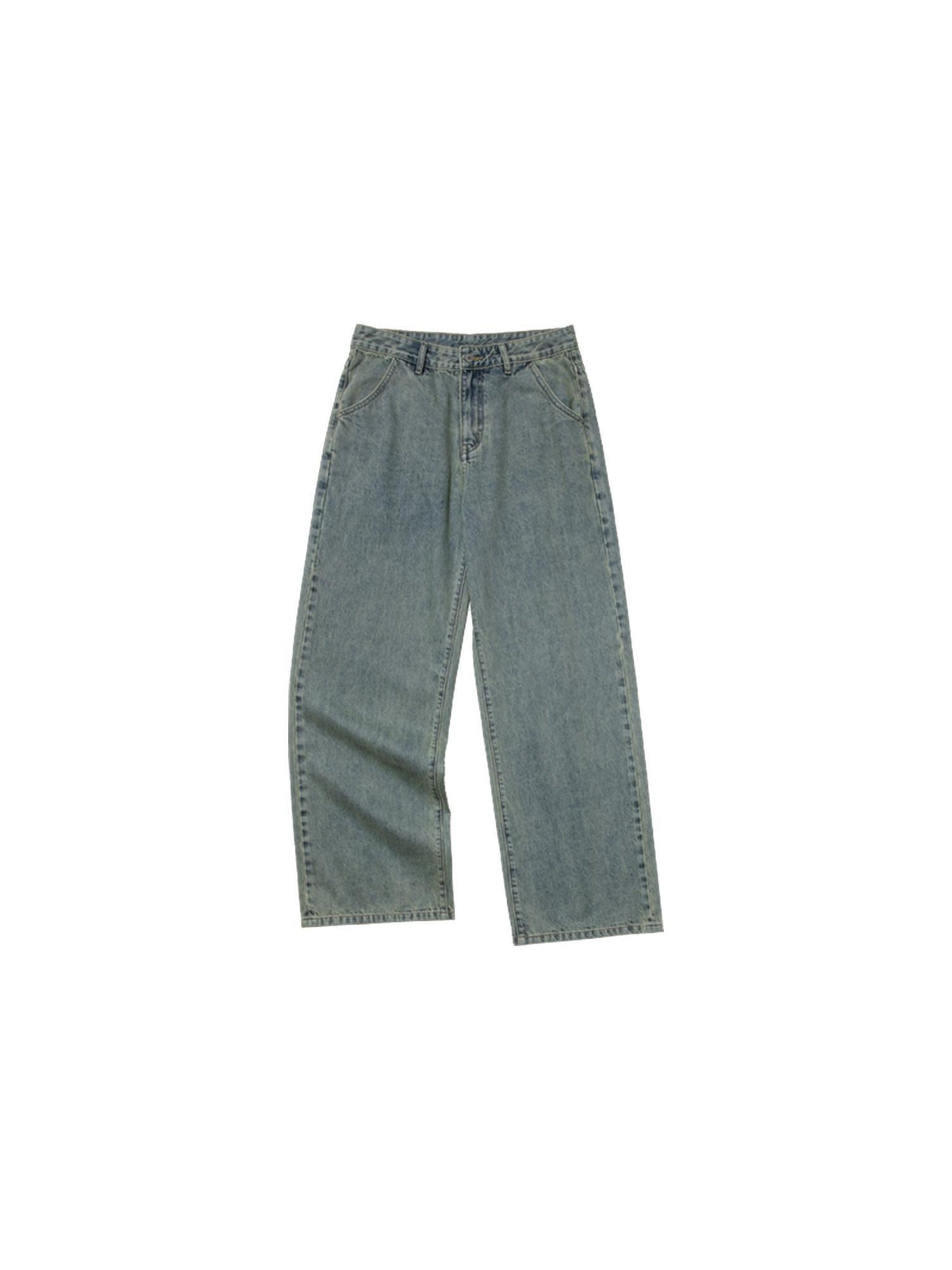 Country Moment Washed Distressed Mid Rise Loose Casual Cotton Vintage Wide Leg Jeans