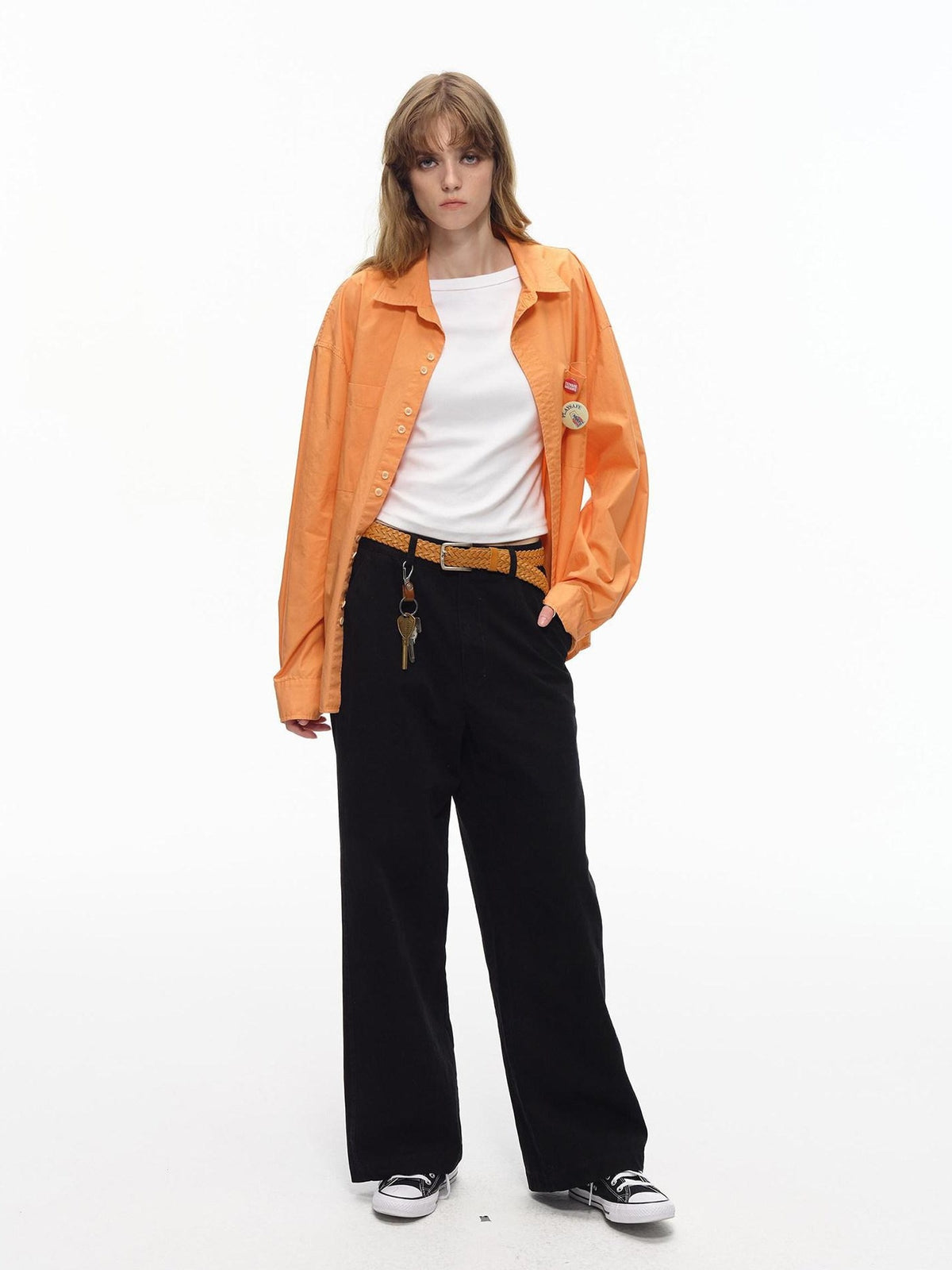 Country Moment Moisture Wicking Cotton Loose Button Long Sleeve Unisex American Collar Shirts