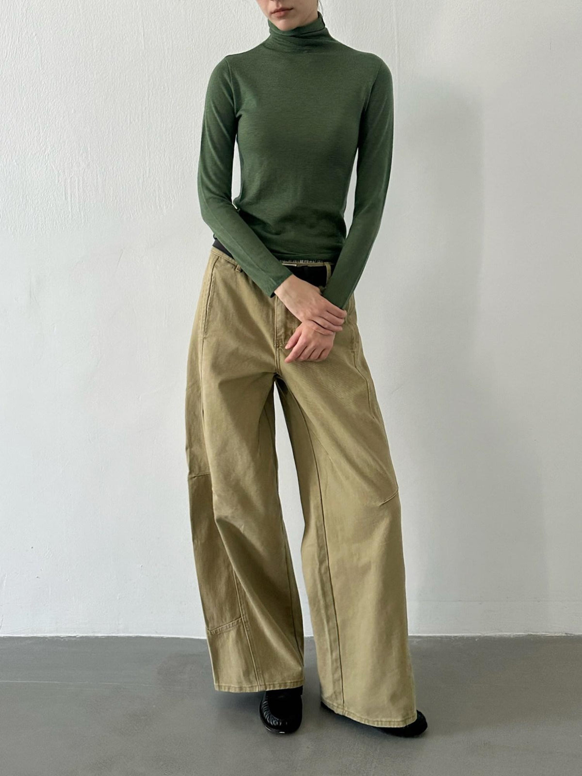 Country Moment Slim Fit Relaxed Turtleneck Women Casual Wool Blend Pullover Warm Sweaters
