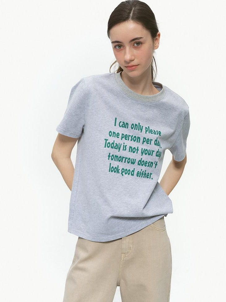 Country Moment Breathable 100 Percent Cotton Loose Fit Youth Letter Short Sleeve T-Shirts