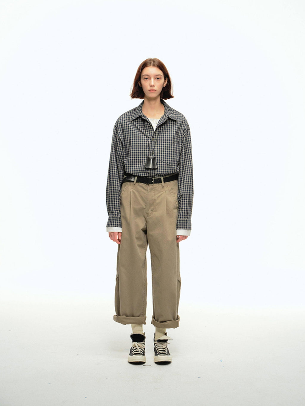 Country Moment Breathable 100% Cotton Loose Fit Long Sleeve Plaid Cropped Unisex Casual Shirts