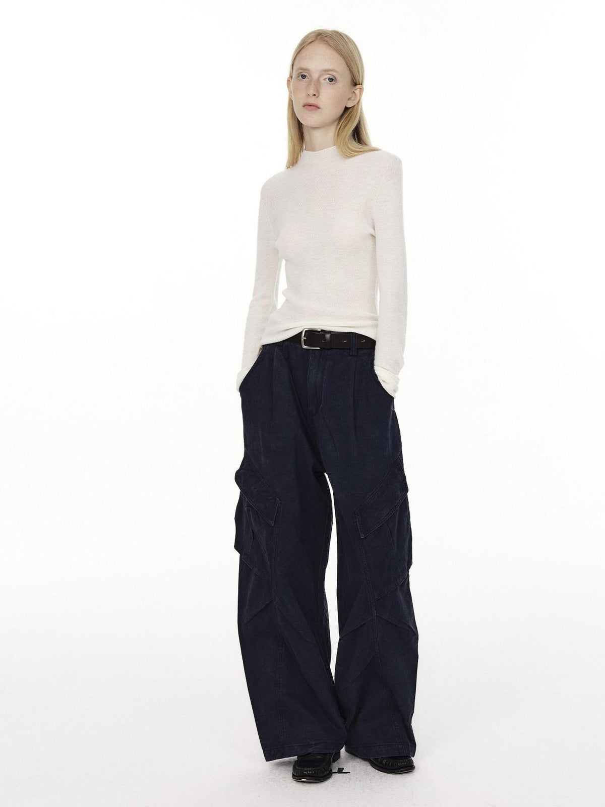 Country Moment Washable Pure Wool Slim Fit Half Turtleneck Pullover Women Casual Work Sweaters