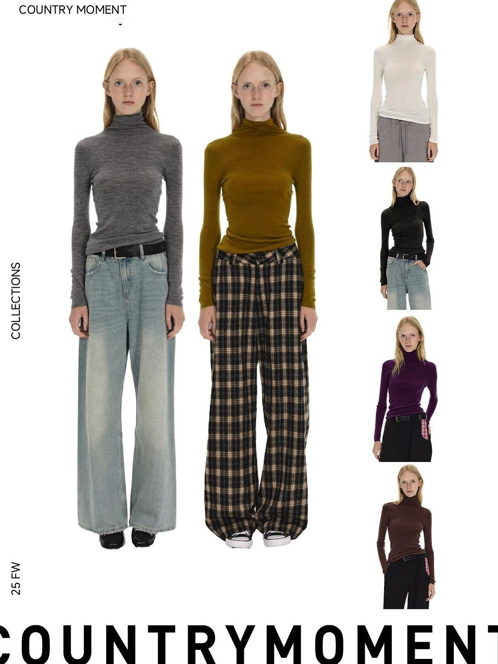 Country Moment Soft 100 Percent Wool Slim Turtleneck Pullover Women Casual Commute Sweaters