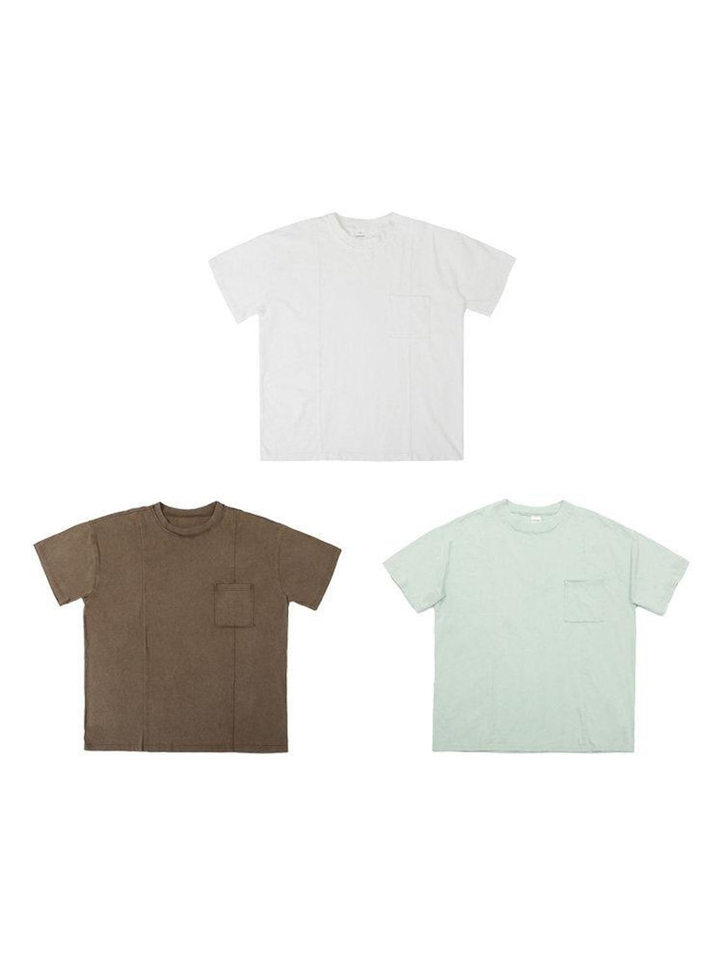 Country Moment Pure Cotton Loose Fit Pocket Round Neck Teen Casual Short Sleeve T-Shirts