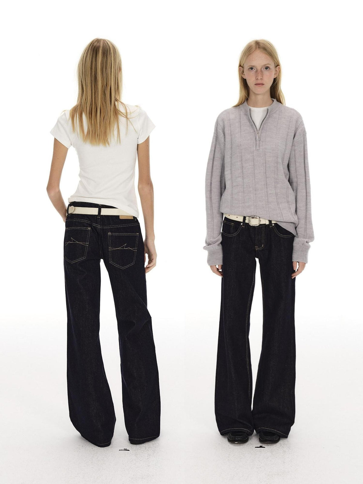 Country Moment Blue Cotton Blend Low Rise Zip Fly Fitted Casual Youth Washed Straight Leg Jeans