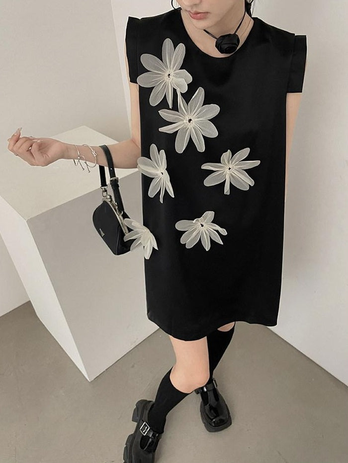 DDGIRL studio Fade Resistant Soft Polyester Sleeveless A Line Back Zipper Office Midi Dresses