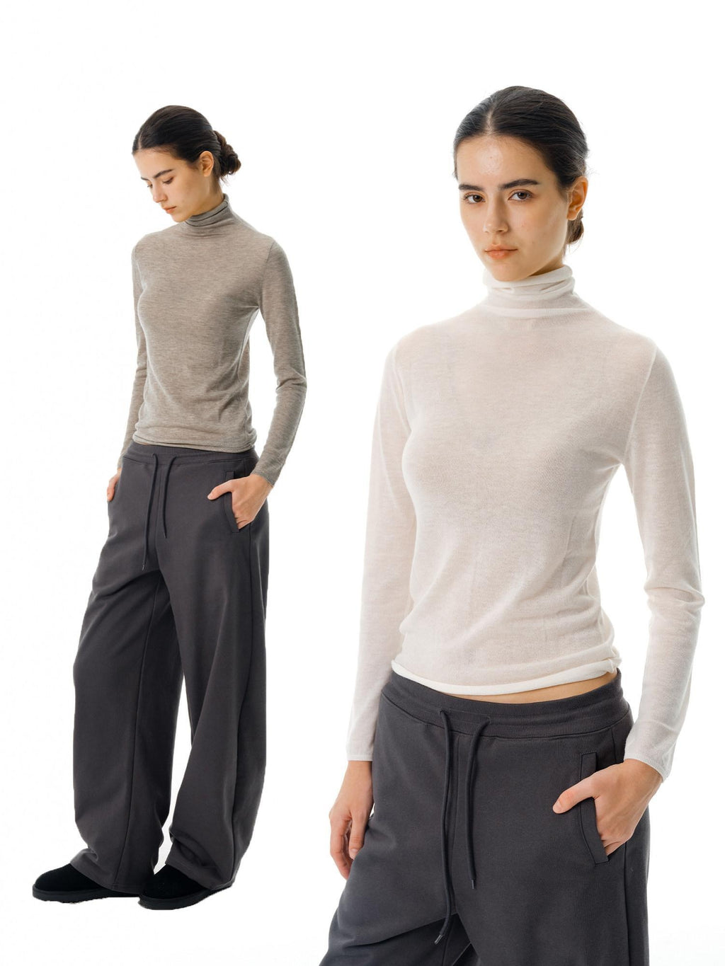 Country Moment Slim Fit Relaxed Turtleneck Women Casual Wool Blend Pullover Warm Sweaters