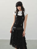DDGIRL_studio_Breathable_Cotton_Vintage_Studded_Slim_Fit_Women_Black_Short_Sleeve_T-Shirts_MISSTT