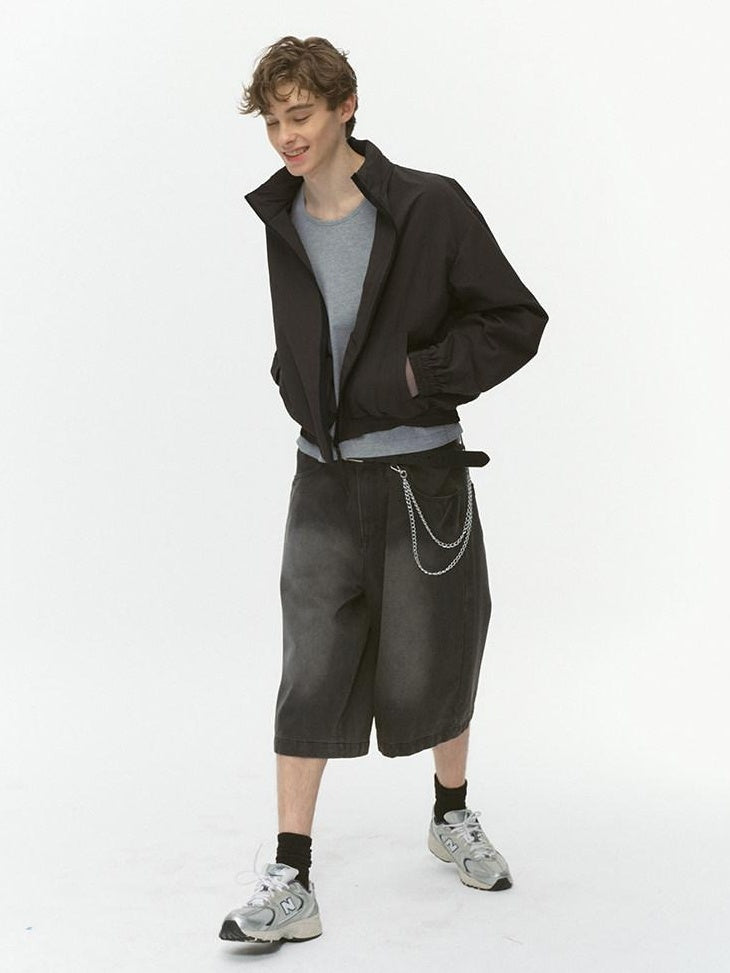 Country Moment High Upf100 Sun Protection Coated Nylon Loose Fit Hooded Zip Cropped Jackets