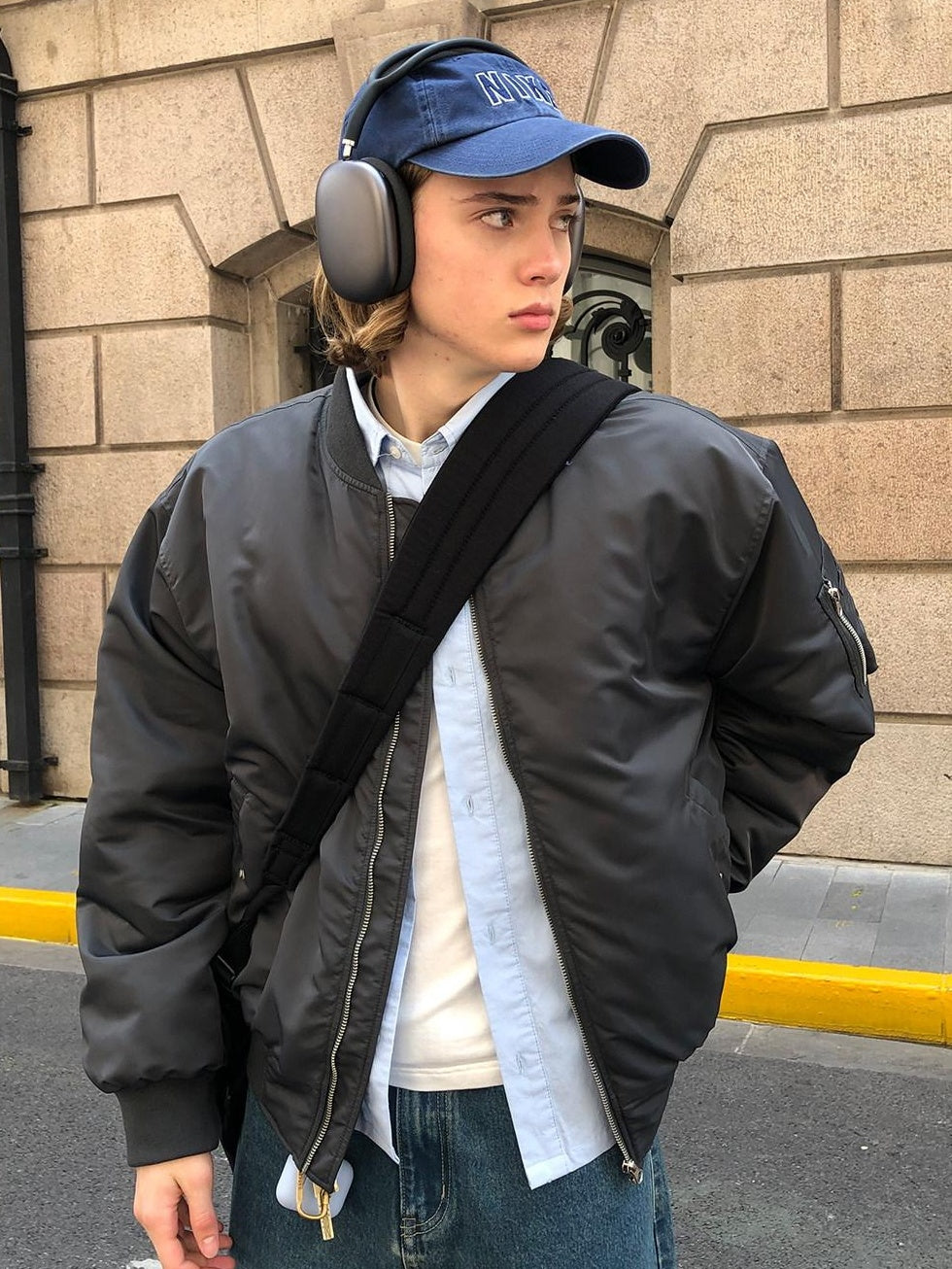 Country Moment Warm Loose Fit Zip Baseball Collar Unisex Youth Casual Polyester Bomber Jackets