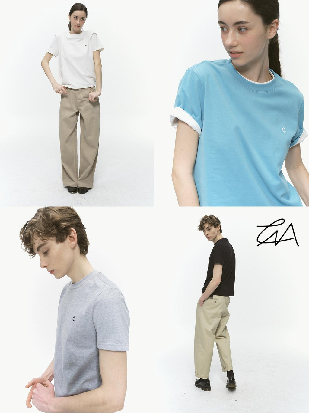 Country Moment 100% Cotton Soft Loose Fit Crew Neck Unisex Solid Basic Short Sleeve T-Shirts