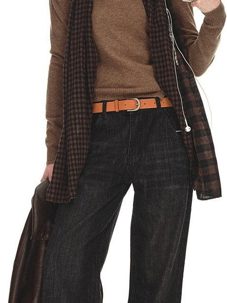 Country Moment Soft Wool Blend Slimming Relaxed Fit Asymmetric V-neck Women Commuter Sweaters