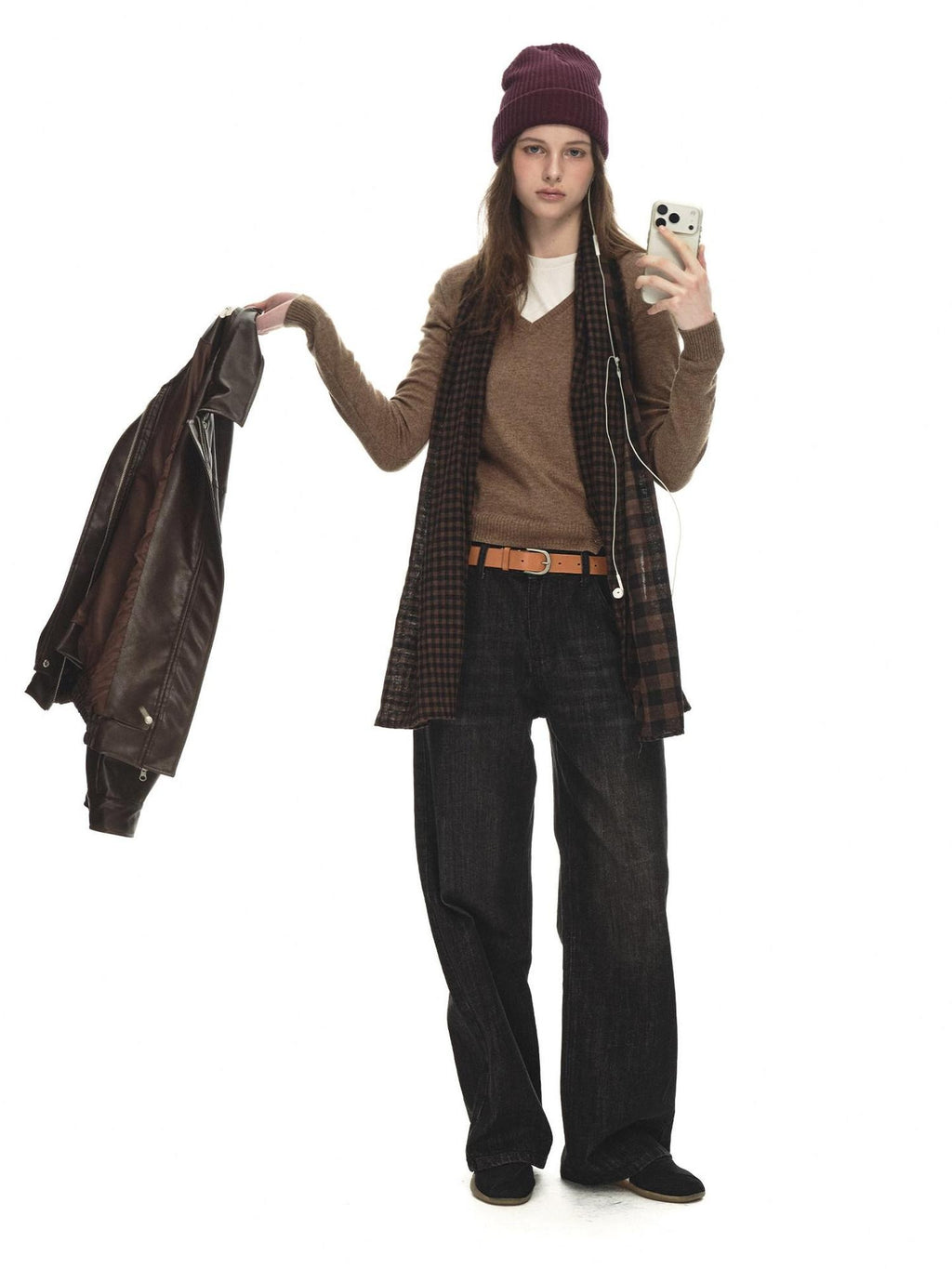 Country Moment Soft Wool Blend Slimming Relaxed Fit Asymmetric V-neck Women Commuter Sweaters