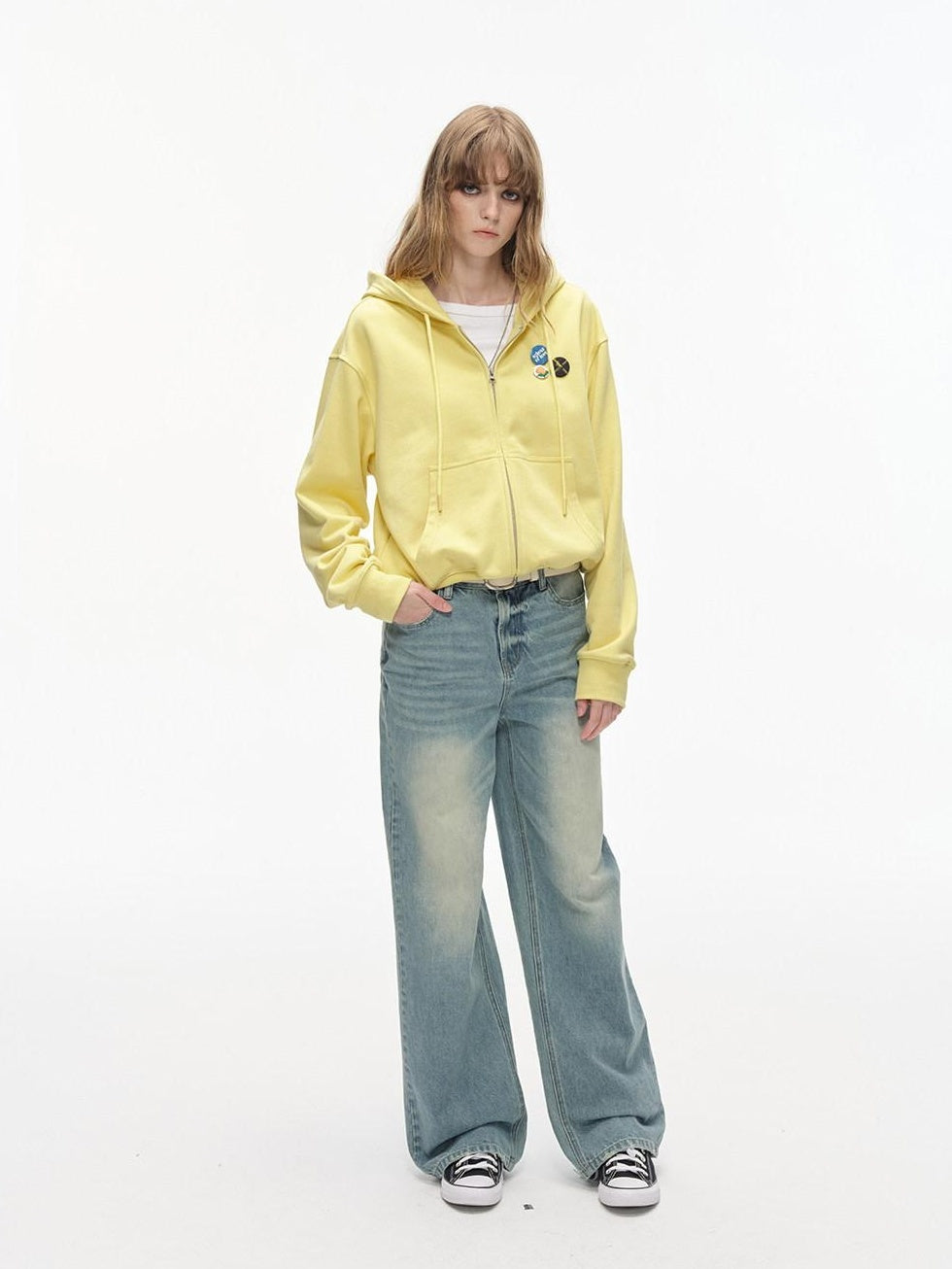 Country Moment Cozy Midweight Zip Front Oversized American Style Unisex Cotton Blend Hoodie
