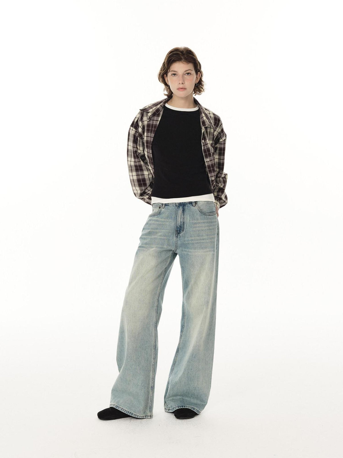 Country Moment Cotton Blend Slight Stretch Mid Rise Relaxed Light Wash Straight Leg Jeans
