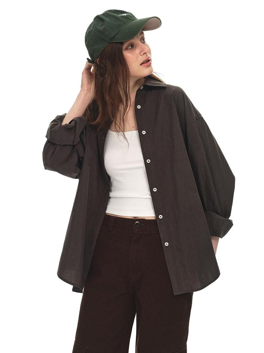 Country Moment Cooling Lyocell Blend Loose Fit Drop Shoulder Collared Unisex Button Shirts
