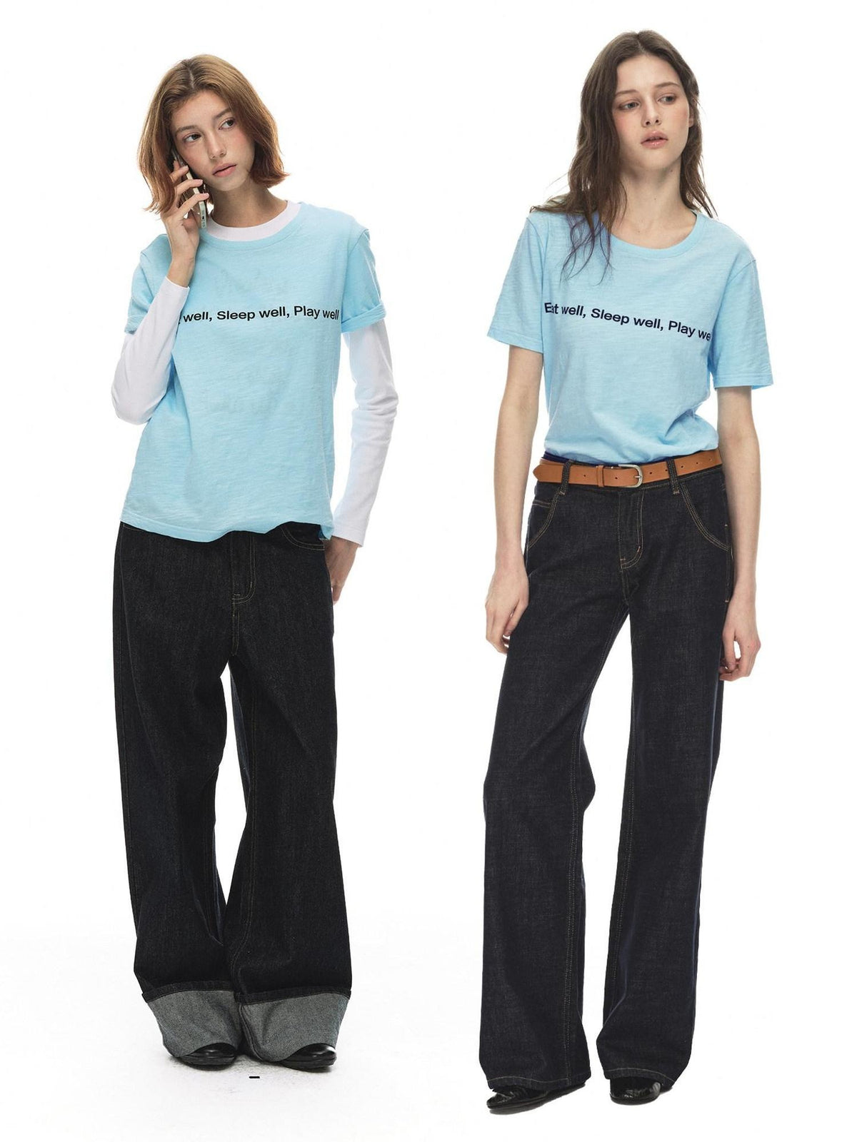 Country Moment Breathable Bamboo Slub Cotton Loose Fit Letter Print Women Short Sleeve T-Shirts