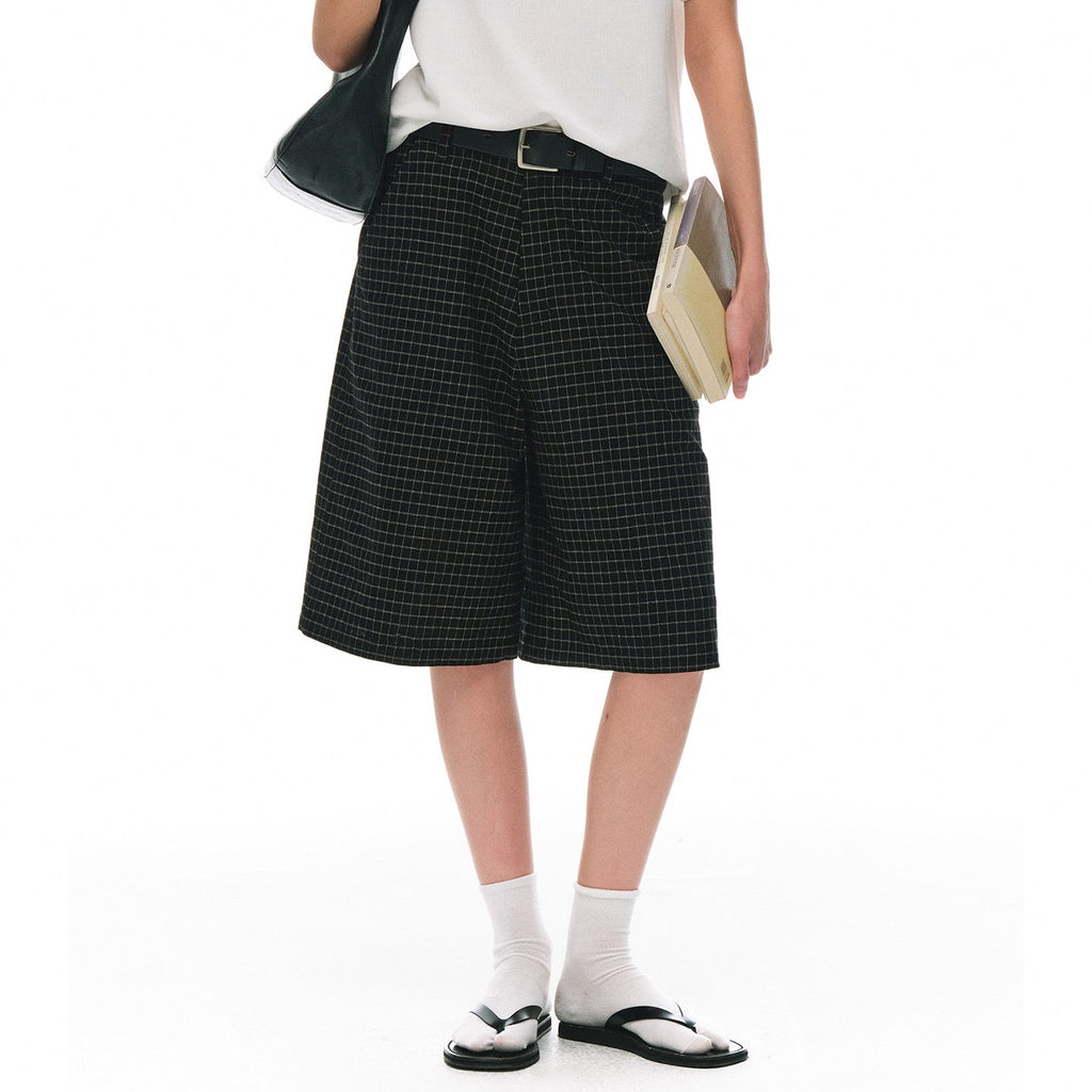 Country_Moment_100_Percent_Cotton_Plaid_Mid_Rise_American_Casual_Citywalk_Mid-Length_Shorts_MISSTT