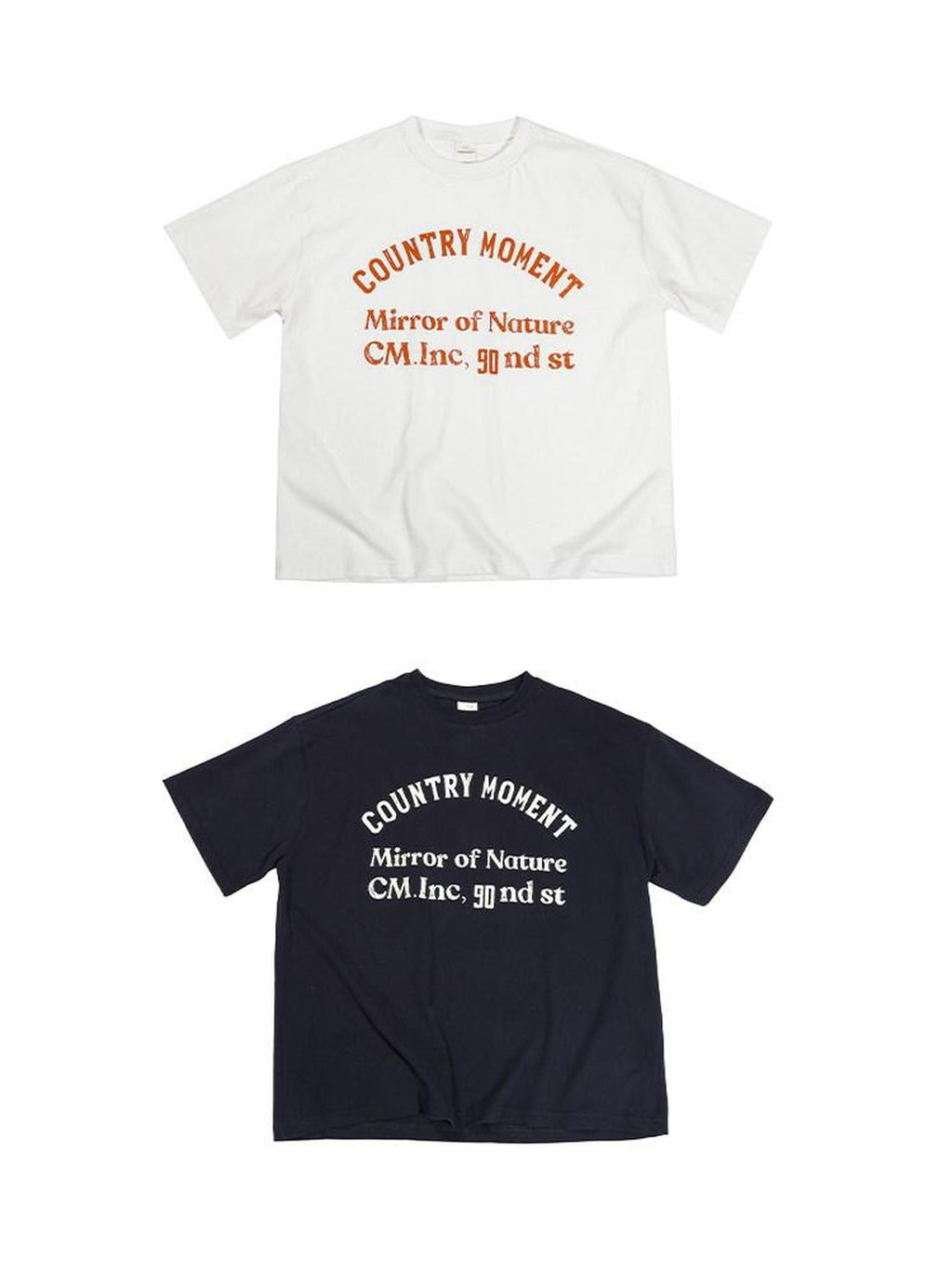 Country Moment Pure Cotton Relaxed Crew Neck Casual Teen Logo Solid Navy Short Sleeve T-Shirts