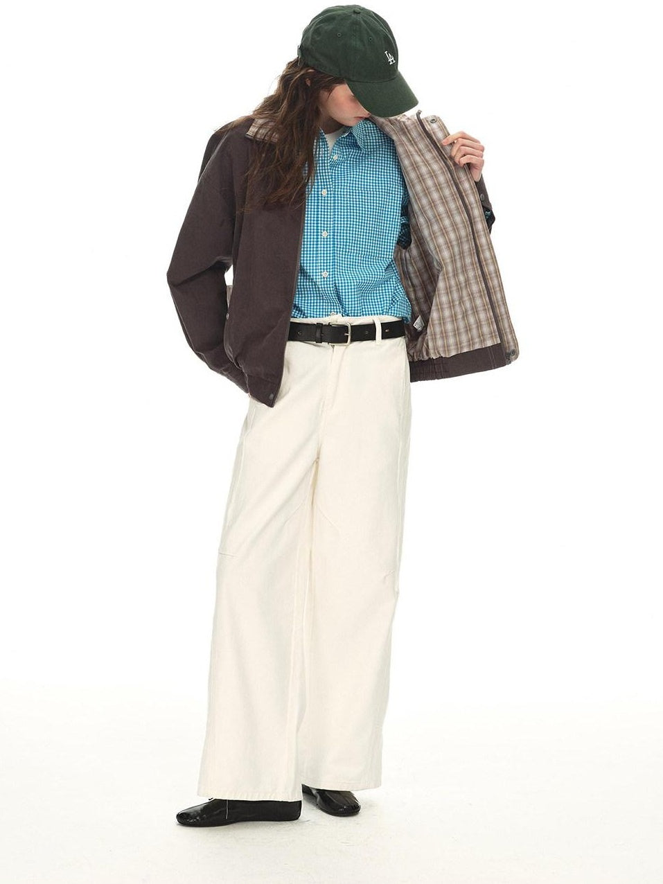 Country Moment Breathable Cotton Relaxed Natural Waist Casual Daily White Wide Leg Pants
