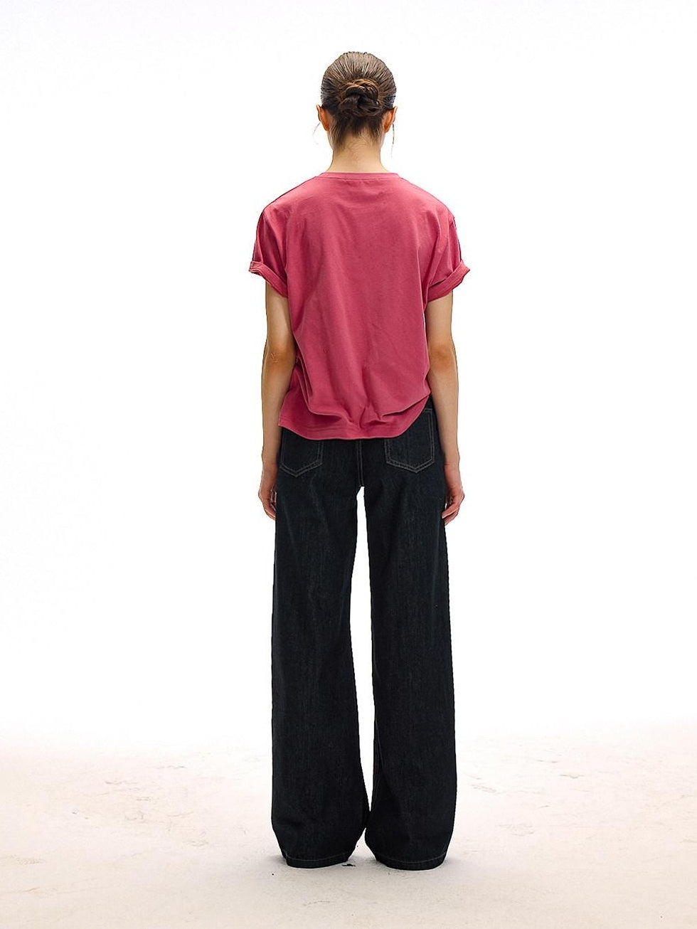 Country Moment High Rise Washed Relaxed Zip Fly Dark Navy Stretch Straight Leg Jeans