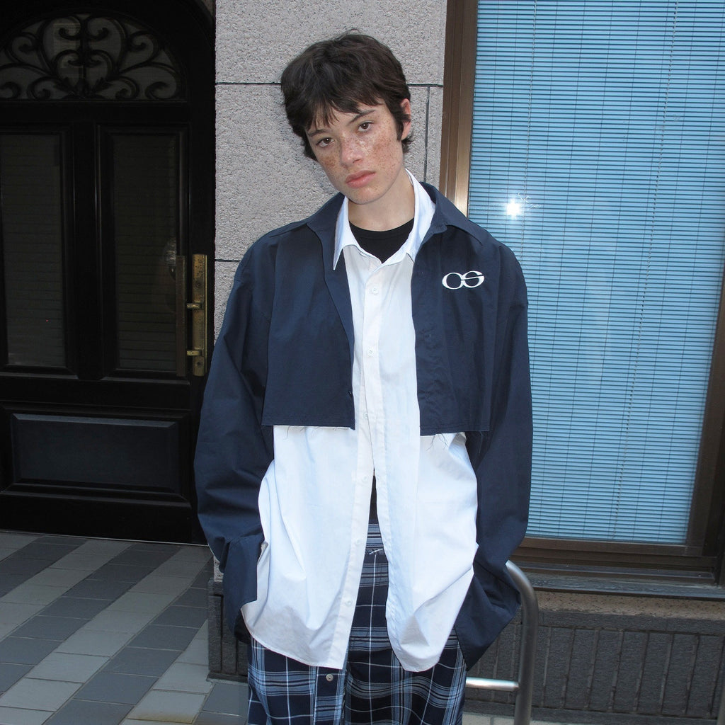 CasseSango_Durable_Embroidered_Pure_Cotton_Layered_Look_Loose_Fit_Casual_Unisex_Navy_Shirts_MISSTT