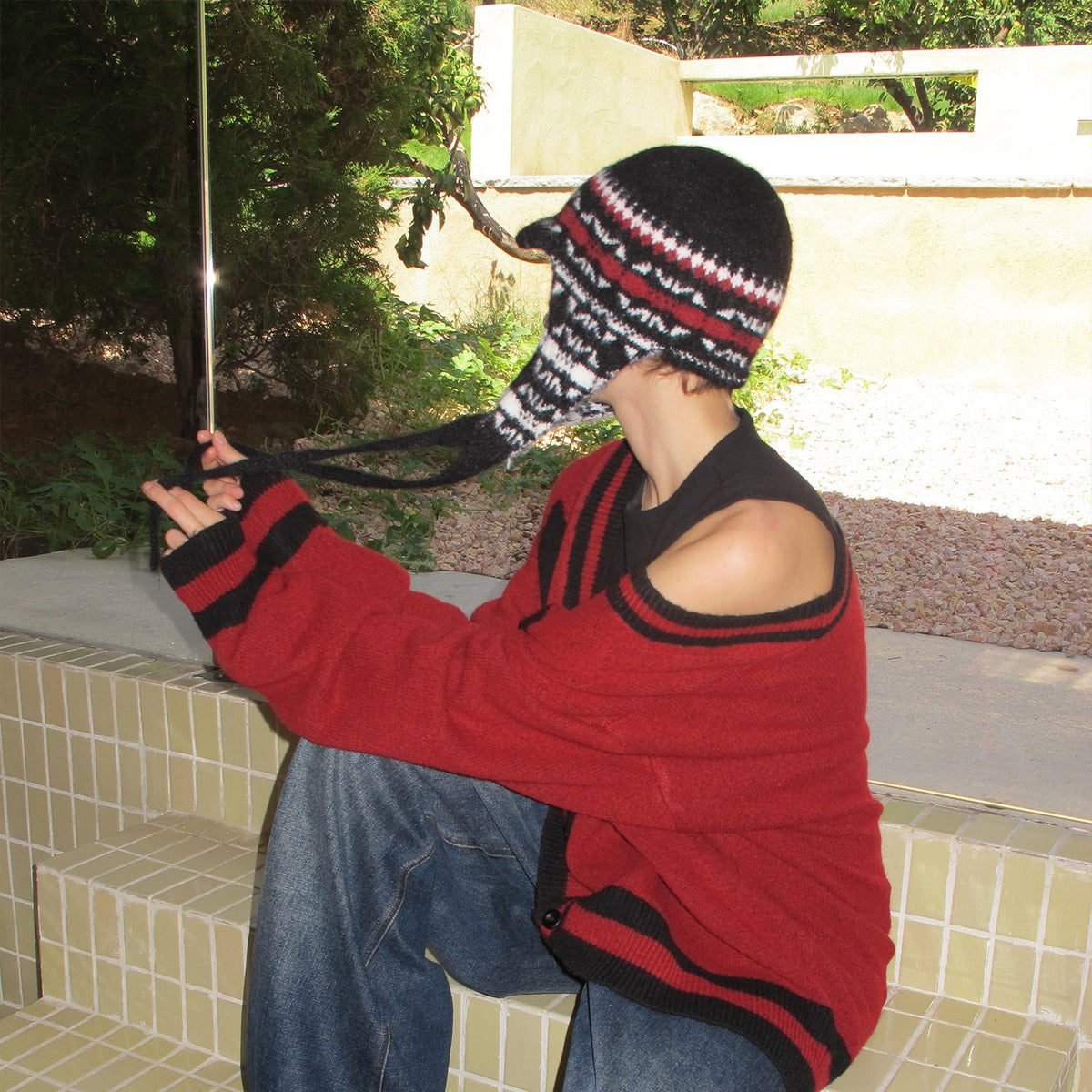 CasseSango_Windproof_Cozy_Wool_Casual_Striped_Round_Top_Unisex_Black_Beanies_MISSTT