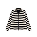 LoalaOffice_100_Percent_Cotton_Loose_Fit_Striped_Zip_Front_Stand_Collar_Women_Outerwear_MISSTT