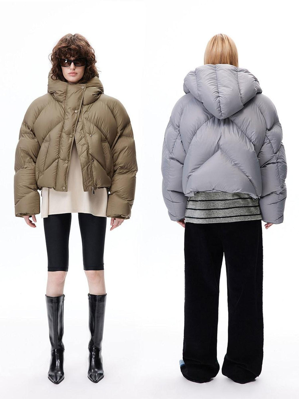 LoalaOffice 90% White Duck Down Hooded Short Straight Fit Street Women Jacket Outerwear