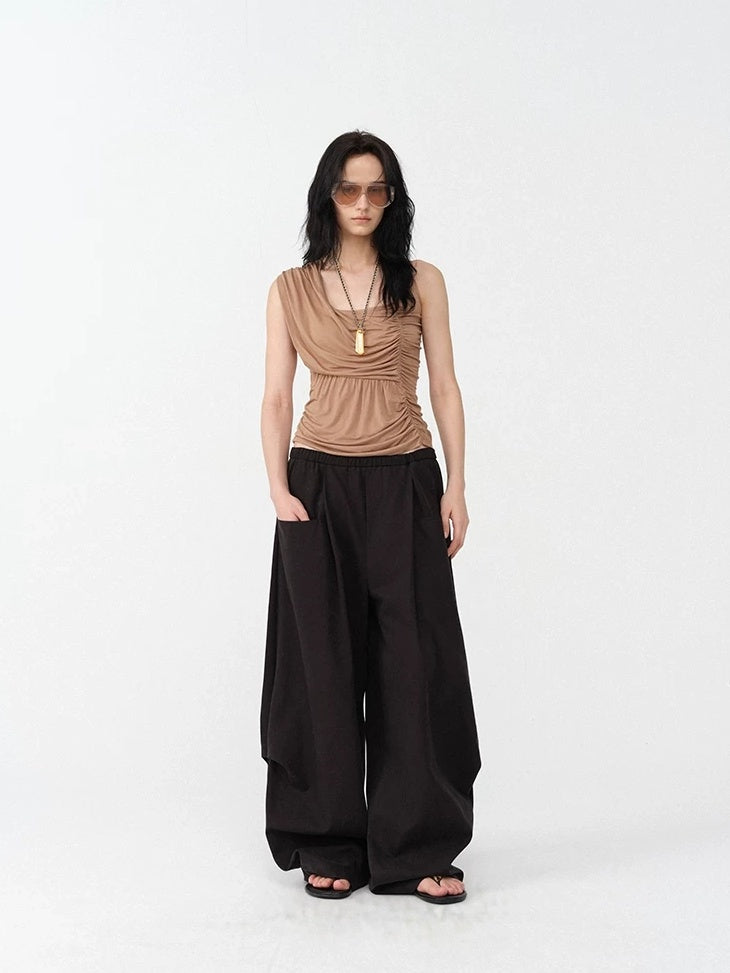 LoalaOffice Backless Cotton Stretch Straight Fit Original Pullover Women Tank Top Tops