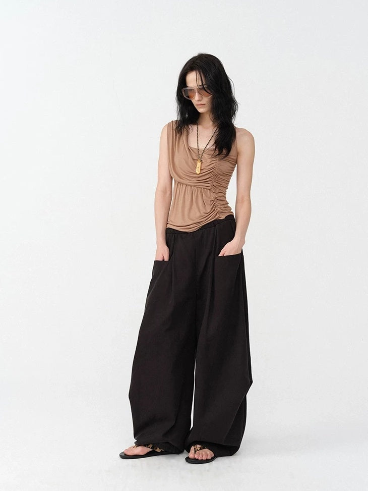 LoalaOffice Backless Cotton Stretch Straight Fit Original Pullover Women Tank Top Tops