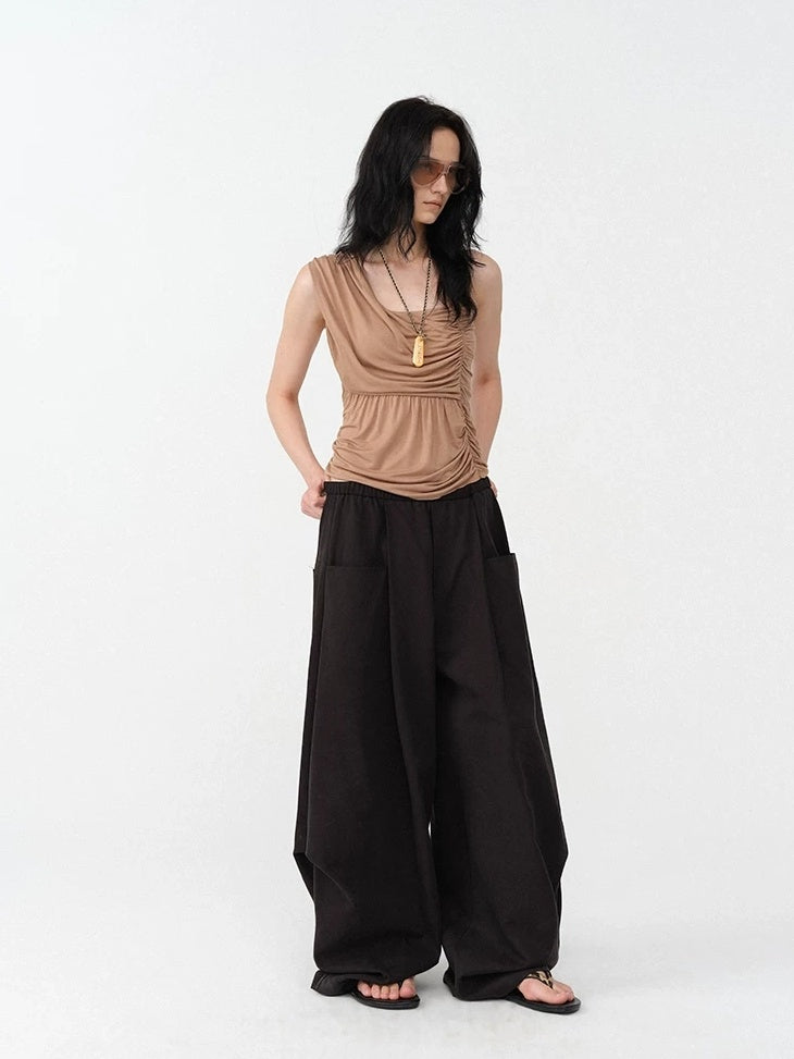 LoalaOffice Backless Cotton Stretch Straight Fit Original Pullover Women Tank Top Tops