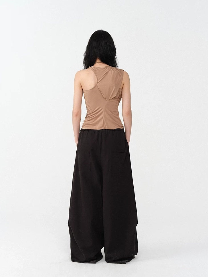 LoalaOffice Backless Cotton Stretch Straight Fit Original Pullover Women Tank Top Tops