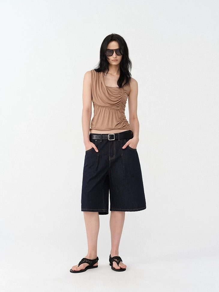 LoalaOffice Backless Cotton Stretch Straight Fit Original Pullover Women Tank Top Tops