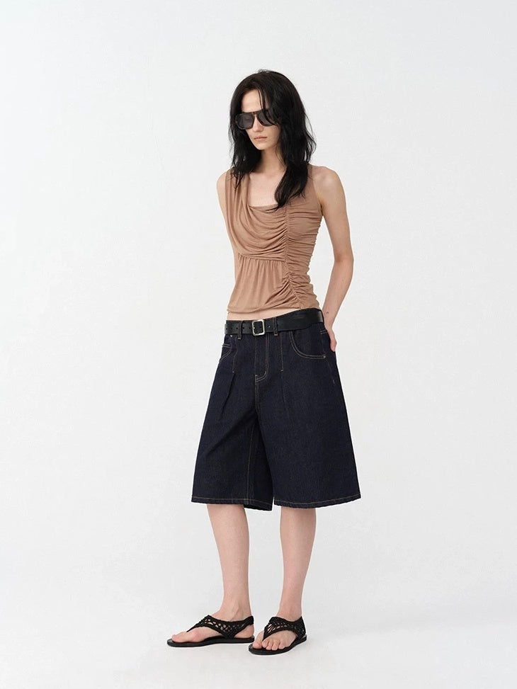 LoalaOffice Backless Cotton Stretch Straight Fit Original Pullover Women Tank Top Tops