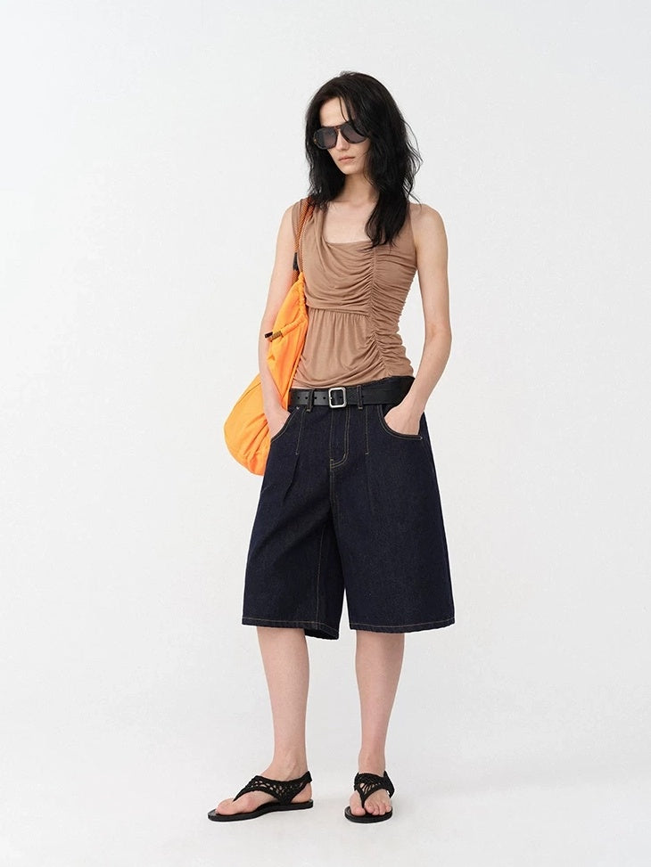 LoalaOffice Backless Cotton Stretch Straight Fit Original Pullover Women Tank Top Tops