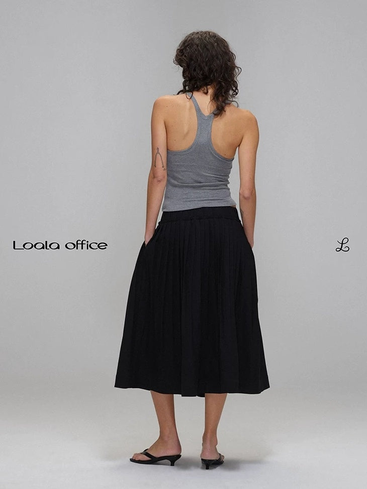 LoalaOffice Backless Padded Lyocell Original Design Slim Fit Women Tank Top Tops