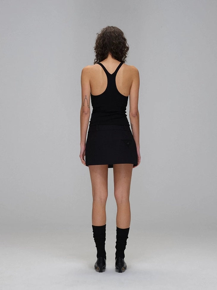 LoalaOffice Backless Padded Lyocell Original Design Slim Fit Women Tank Top Tops