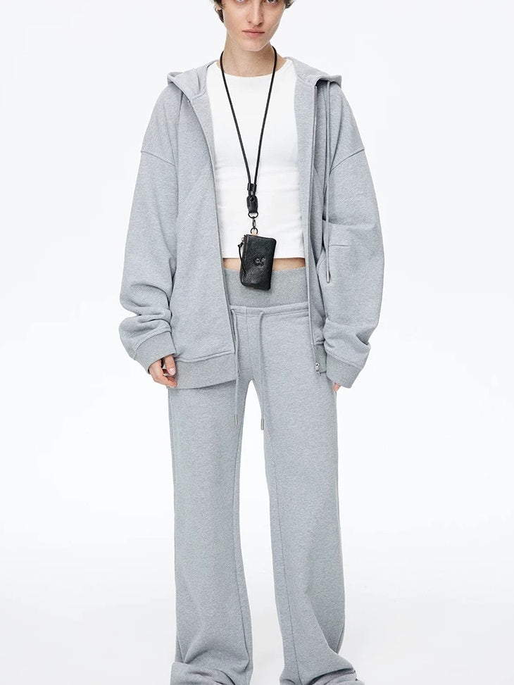 LoalaOffice Black Genuine Leather Hoodie Boxy European Streetwear Women Youth Casual Tops