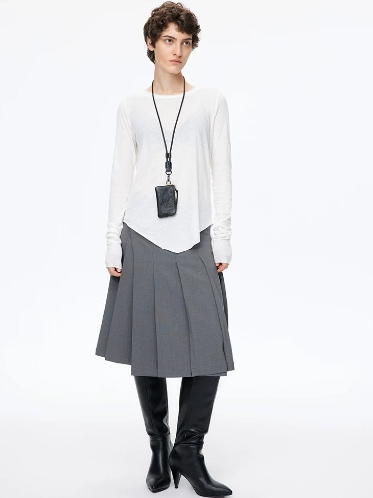 LoalaOffice Black Genuine Leather Hoodie Boxy European Streetwear Women Youth Casual Tops